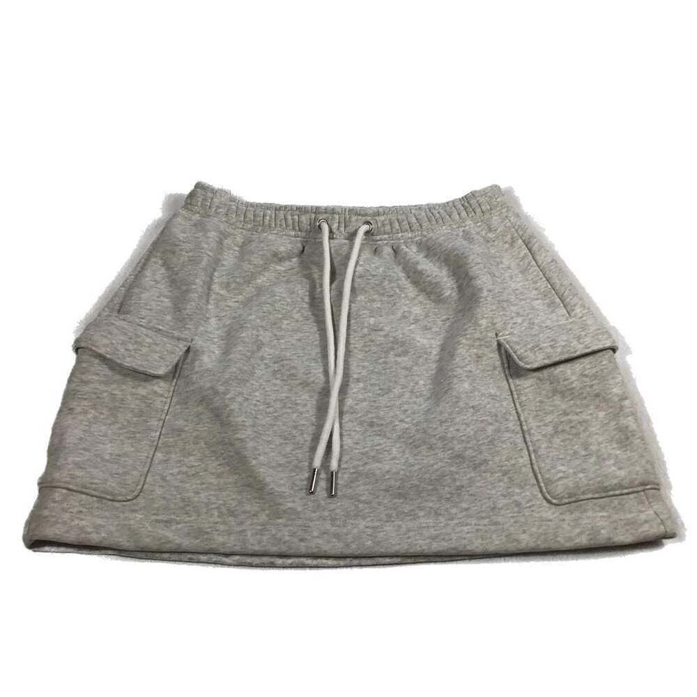 Abercrombie & Fitch Grey Heather Fleece Cargo Mini Skirt Small Y2K - Picture 2 of 8